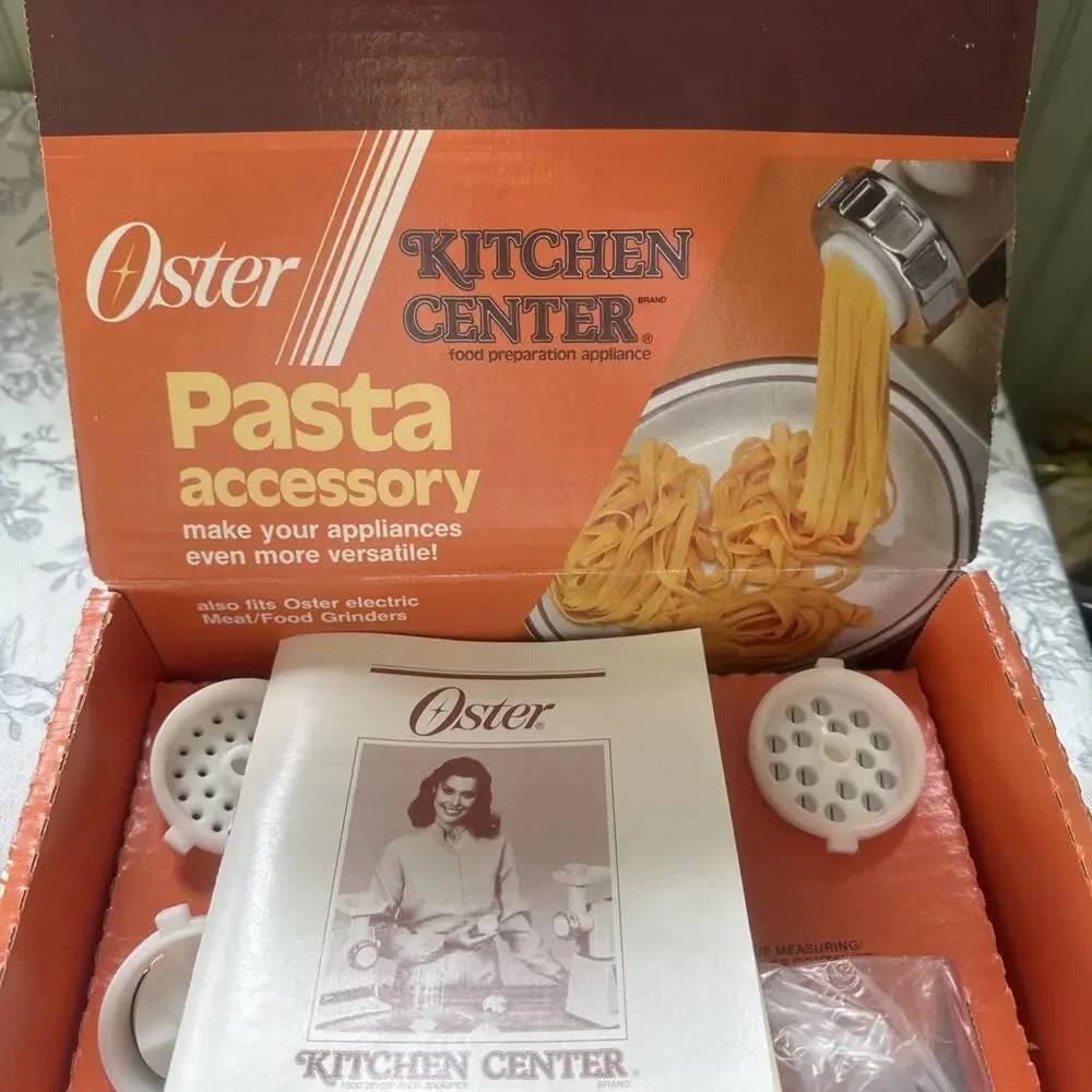 Vintage Oster Kitchen Center Pasta Accessory 939-65 COMPLETE Open Box New